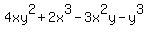4xy%5E2%2B2x%5E3-3x%5E2y-y%5E3