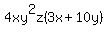 4xy%5E2z%283x%2B10y%29