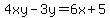 4xy-3y=6x%2B5
