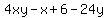 4xy-x%2B6-24y