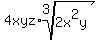 4xyz%2Aroot%283%2C+2x%5E2y%29