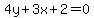 4y%2B+3x+%2B2=0