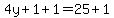 4y%2B1%2B1=25%2B1