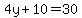 4y%2B10=30