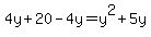 4y%2B20-4y=y%5E2%2B5y