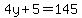 4y%2B5=145