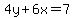 4y%2B6x=7