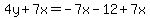 4y%2B7x+=+-7x-12%2B7x