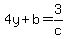 4y%2Bb=3%2Fc