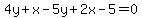 4y%2Bx-5y%2B2x-5=0