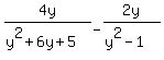 4y%2F%28y%5E2%2B6y%2B5%29-2y%2F%28y%5E2-1%29
