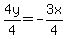 4y%2F4=-3x%2F4