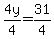 4y%2F4=31%2F4