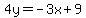 4y=-3x%2B9
