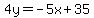 4y=-5x%2B35