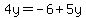 4y=-6%2B5y