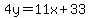 4y=11x%2B33