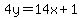 4y=14x%2B1