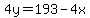 4y=193-4x