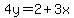 4y=2%2B3x