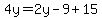4y=2y-9%2B15