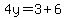 4y=3%2B6
