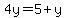 4y=5%2By
