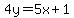 4y=5x%2B1