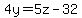 4y=5z-32