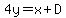 4y=x%2BD