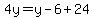 4y=y-6%2B24