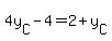 4y%5BC%5D-4=2%2By%5BC%5D