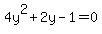 4y%5E2%2B2y-1=0