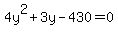 4y%5E2%2B3y-430=0