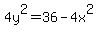 4y%5E2=36-4x%5E2