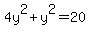 4y%5E2+%2B+y%5E2+=+20