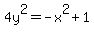 4y%5E2+=+-x%5E2%2B1