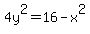 4y%5E2+=+16-x%5E2