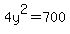 4y%5E2+=+700
