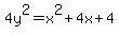 4y%5E2+=+x%5E2%2B4x%2B4