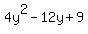 4y%5E2+-12y+%2B9