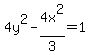 4y%5E2-4x%5E2%2F3=1