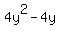 4y%5E2-4y