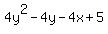 4y%5E2-4y-4x%2B5