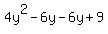 4y%5E2-6y-6y%2B9