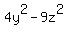4y%5E2-9z%5E2