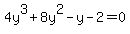 4y%5E3%2B8y%5E2-y-2=0
