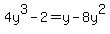4y%5E3-2=y-8y%5E2