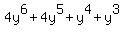 4y%5E6%2B4y%5E5%2By%5E4%2By%5E3