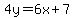 4y+=+6x%2B7